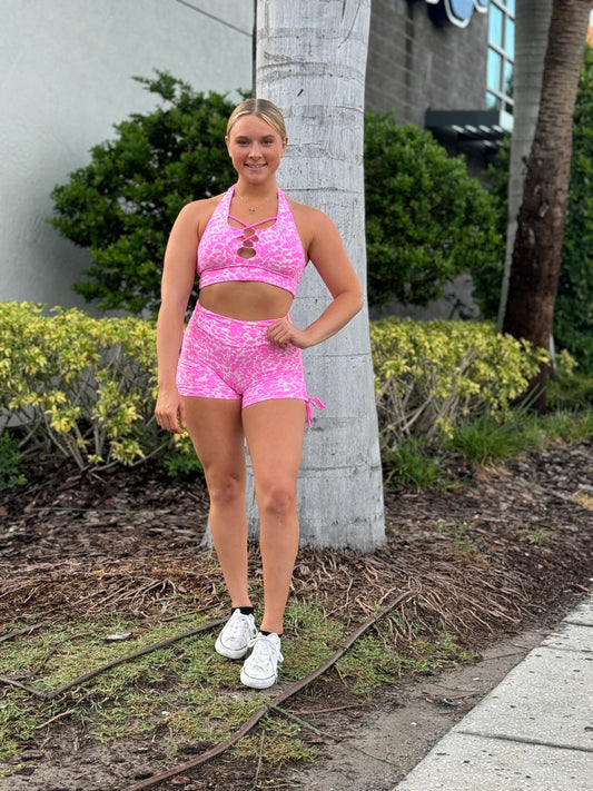 Pink Cross Shorts