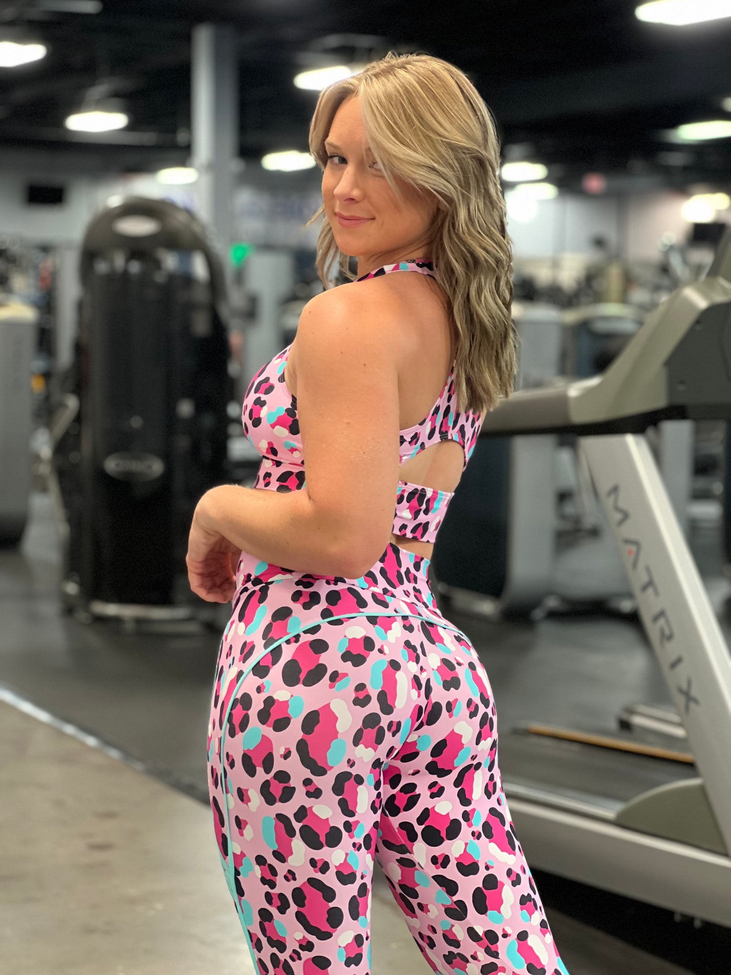 Adilas Pink Cheetah Leggings