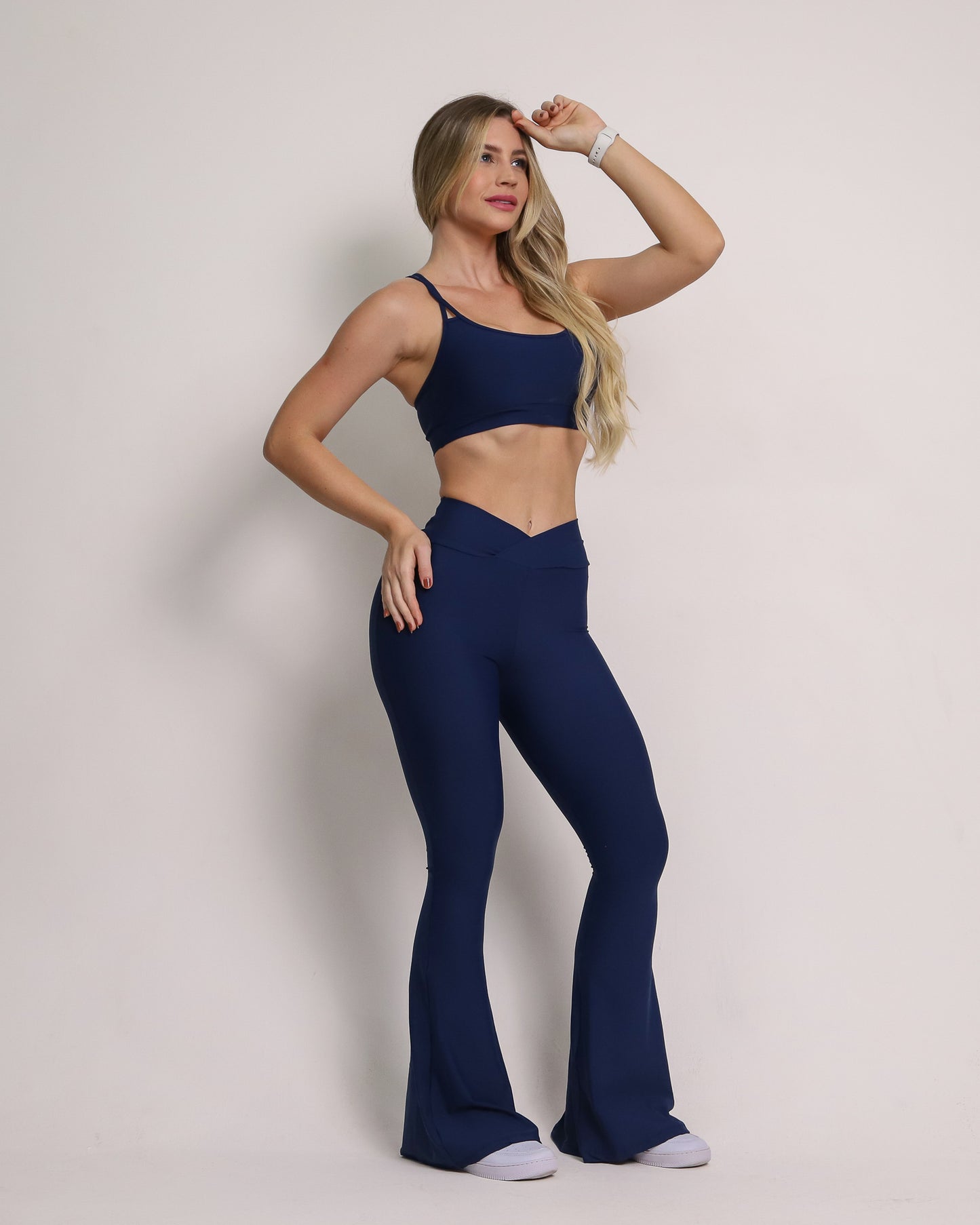 Navy Flare Leggings