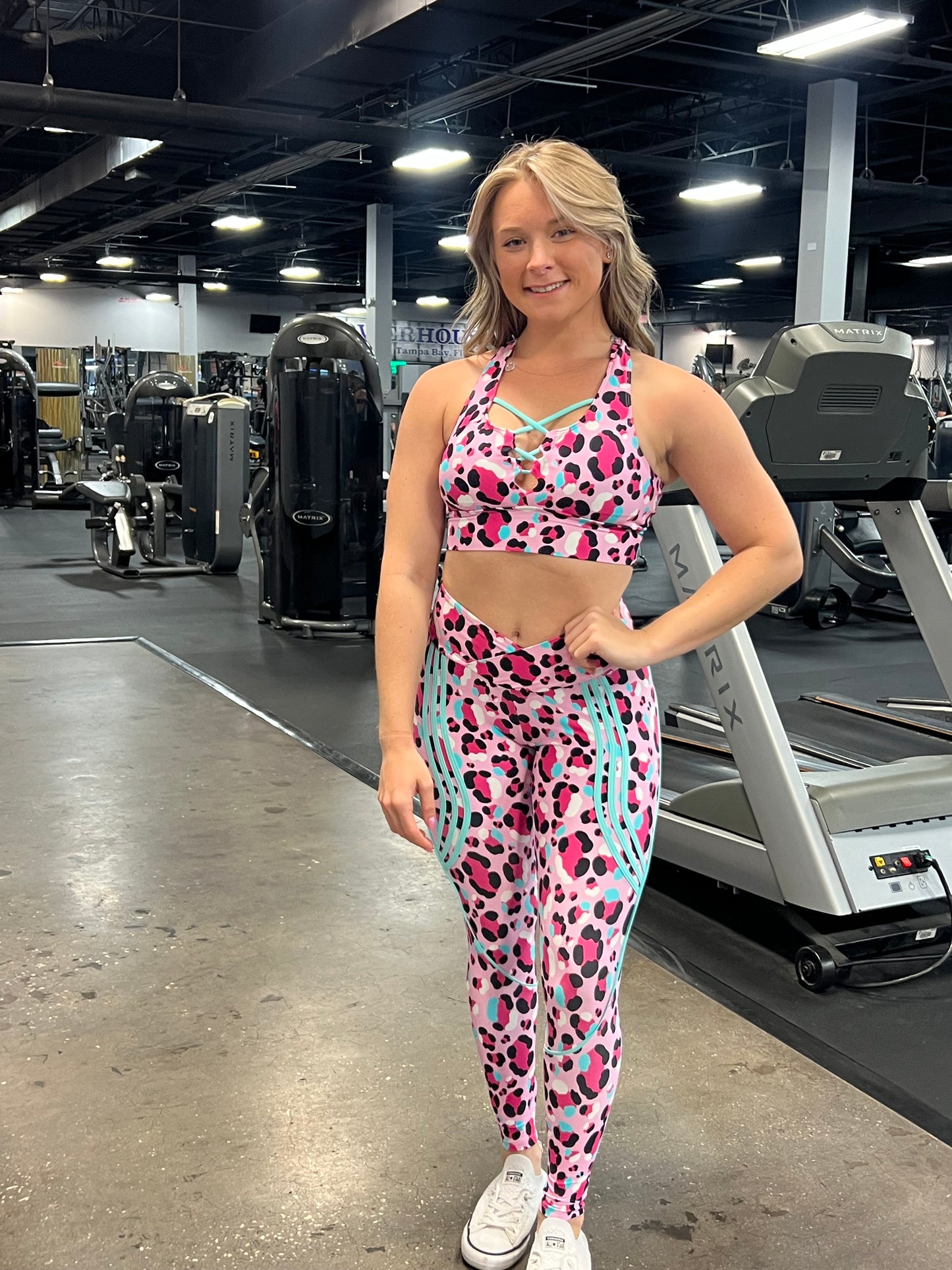 Adilas Pink Cheetah Leggings