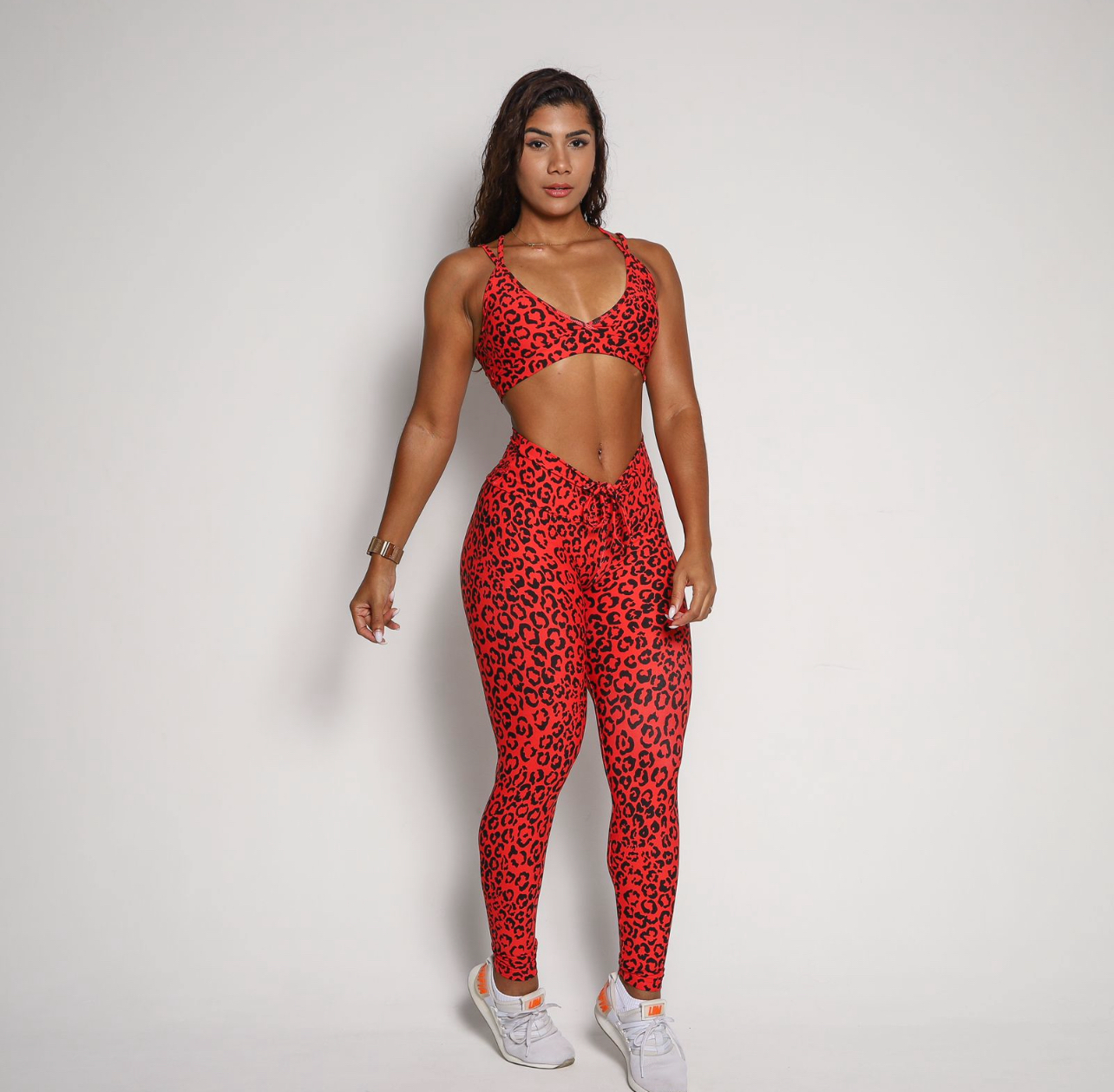 Andressa Red Cheetah Leggings