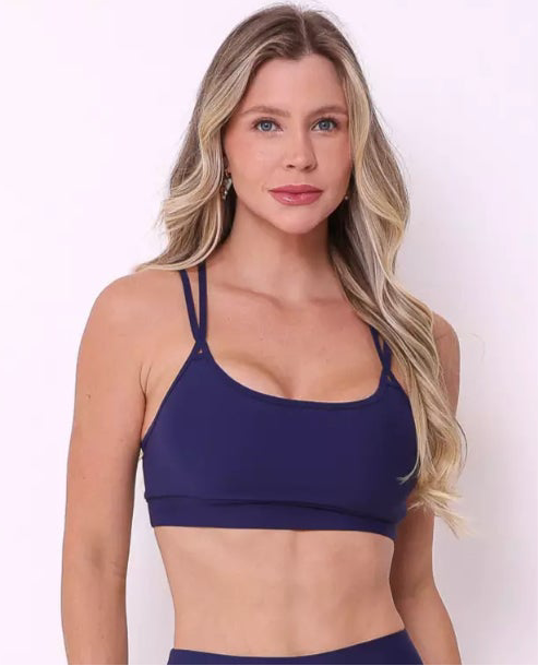Lu Light Navy Sports Bra