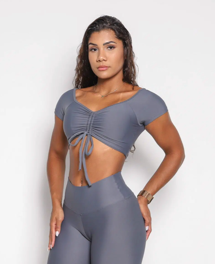Bella Grey Crop top