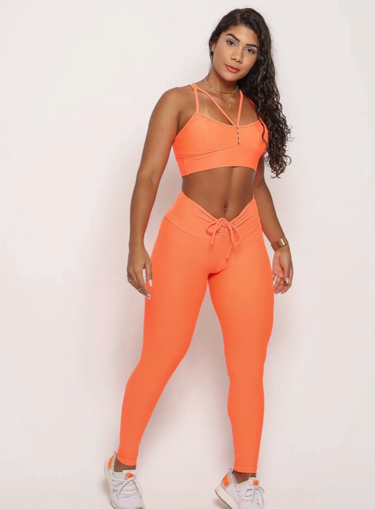 Allison Tangerine Scrunch Leggings