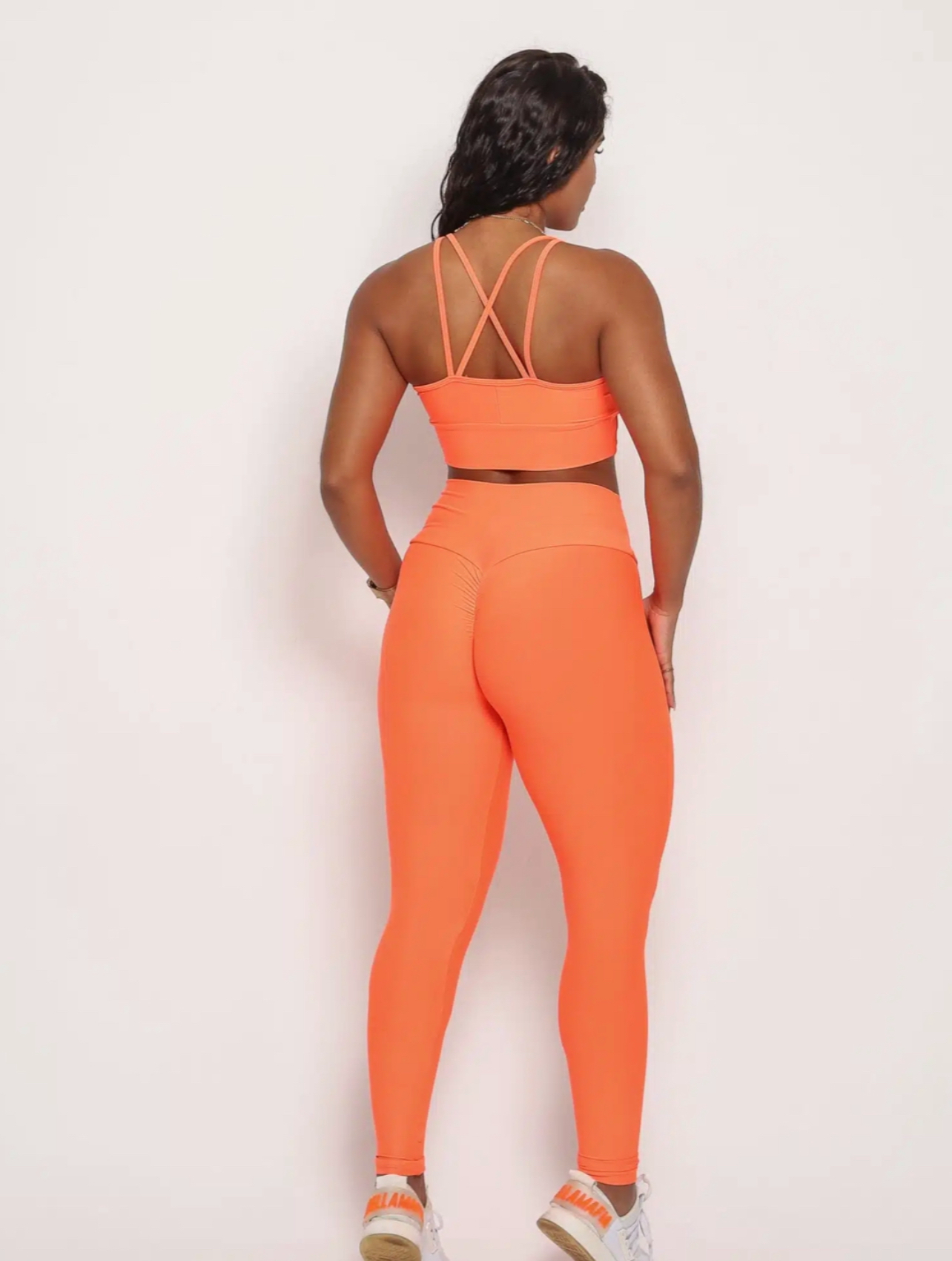 Allison Tangerine Scrunch Leggings
