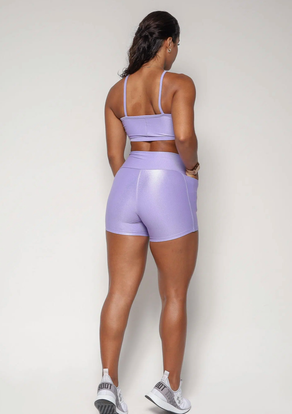 Cindy Lavender Pockets Biker Shorts