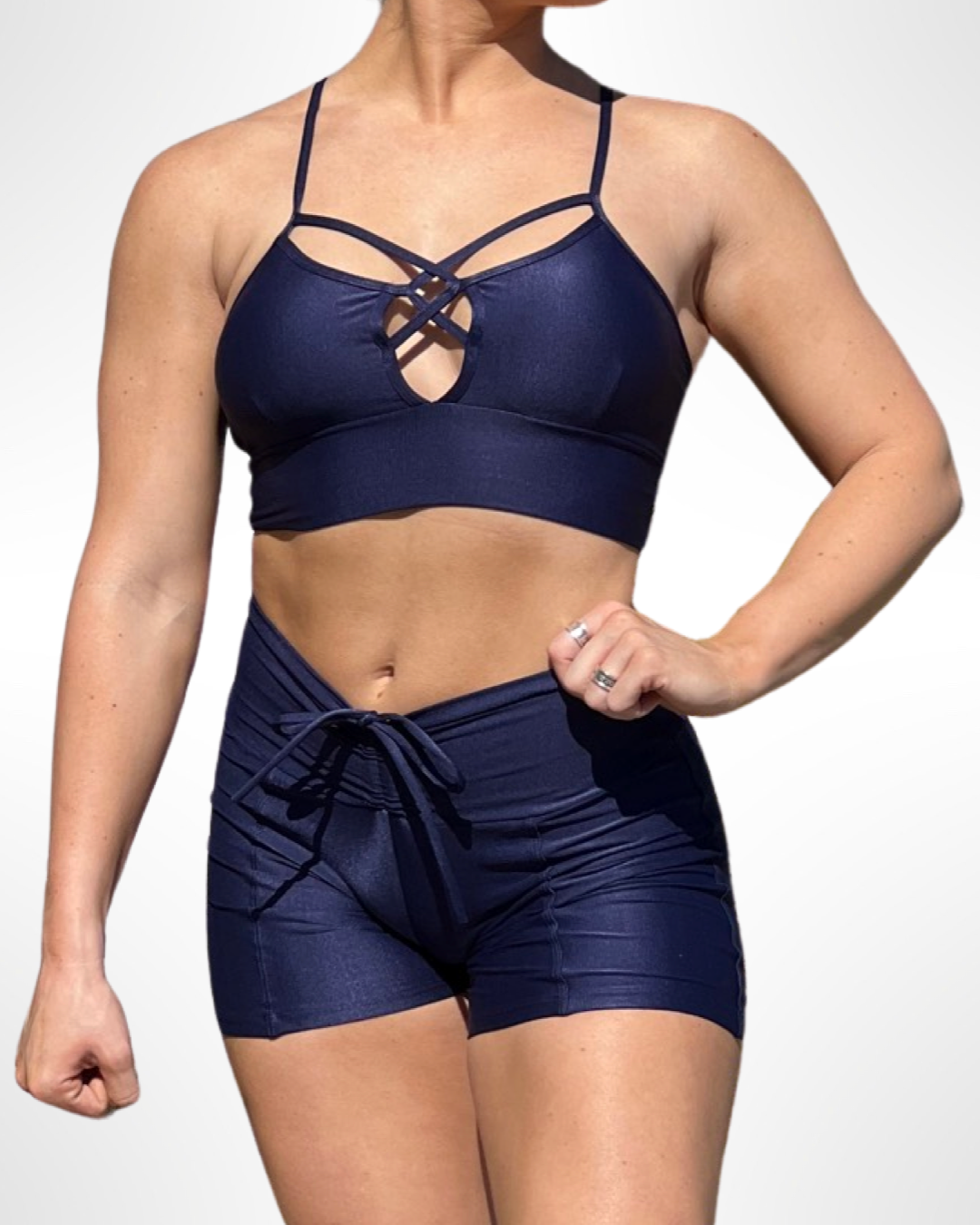Cindy Navy Biker Shorts