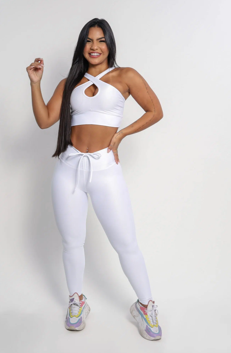 Cindy White Leggings