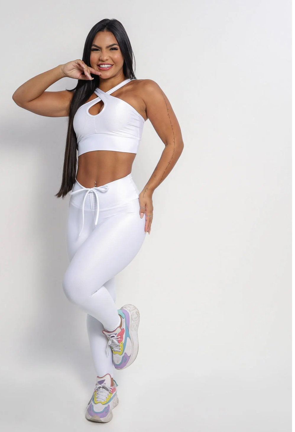 Cindy White Leggings