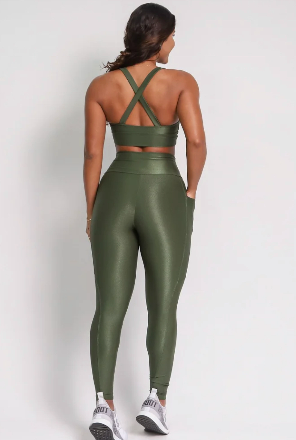 Cindy Army Green Pocket Leggings