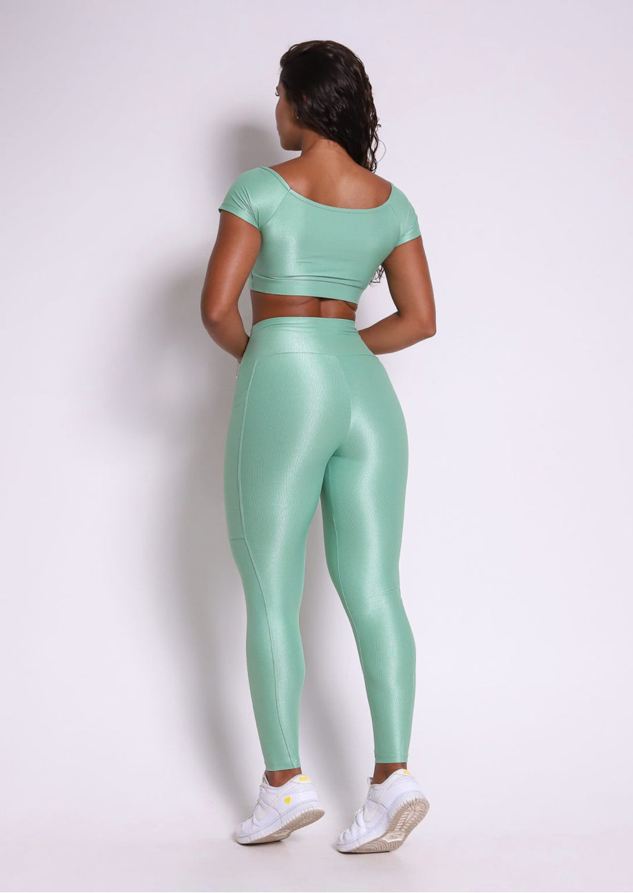 Cindy Bella Pistache Crop Top