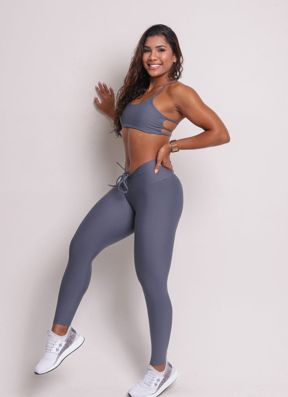 Allison Grey Scrunch Leggings