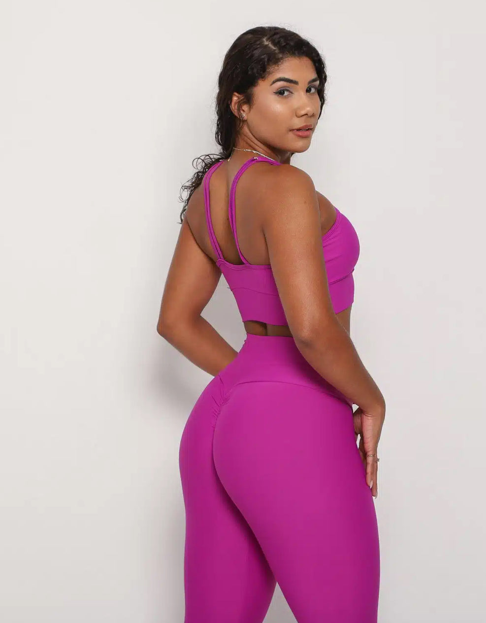 Allison Fuchsia Scrunch Leggings