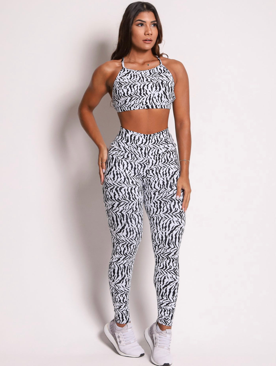 Tiger White Leggings