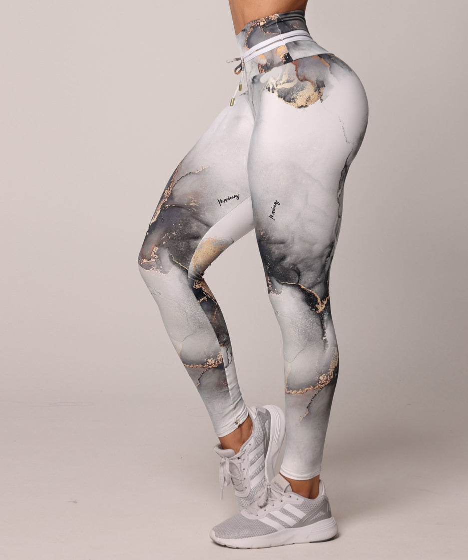 Marble Gold Scrunch Leggings