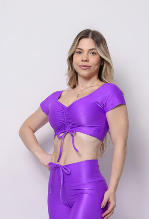 Cindy Bella Purple Crop Top