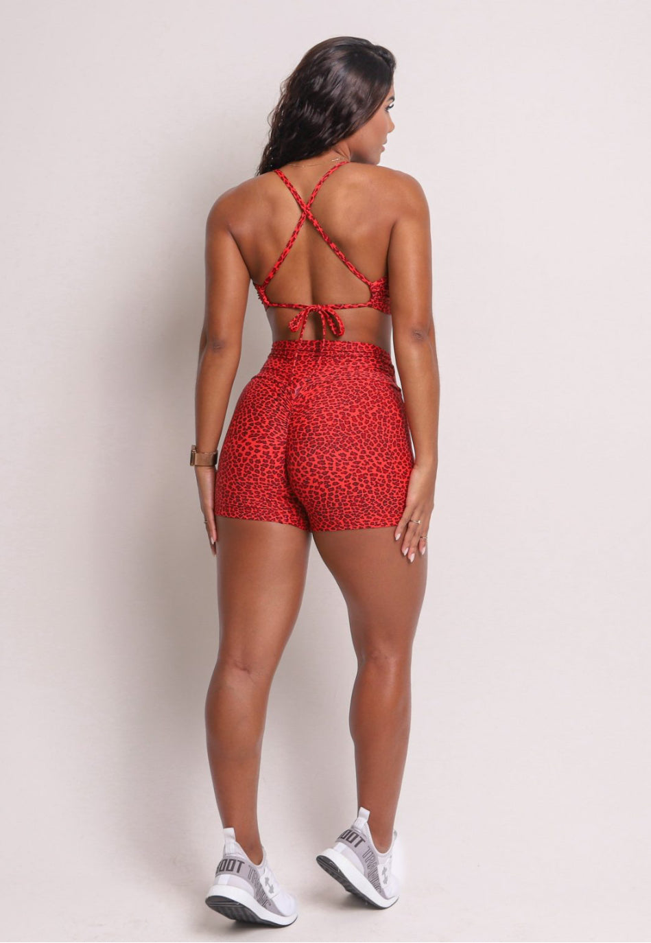 Clarisse Red Cheetah Shorts