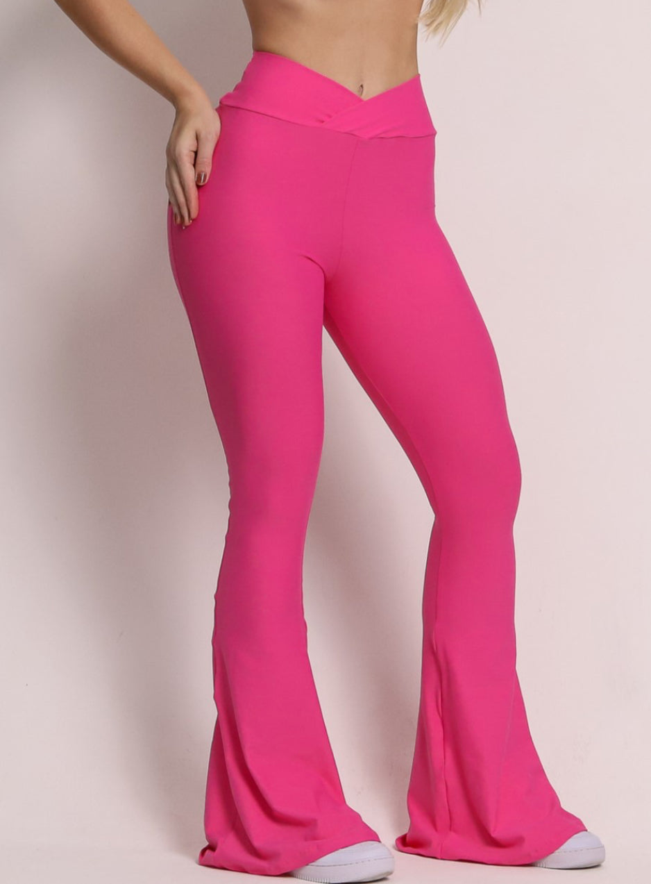 Pink Flare Leggings