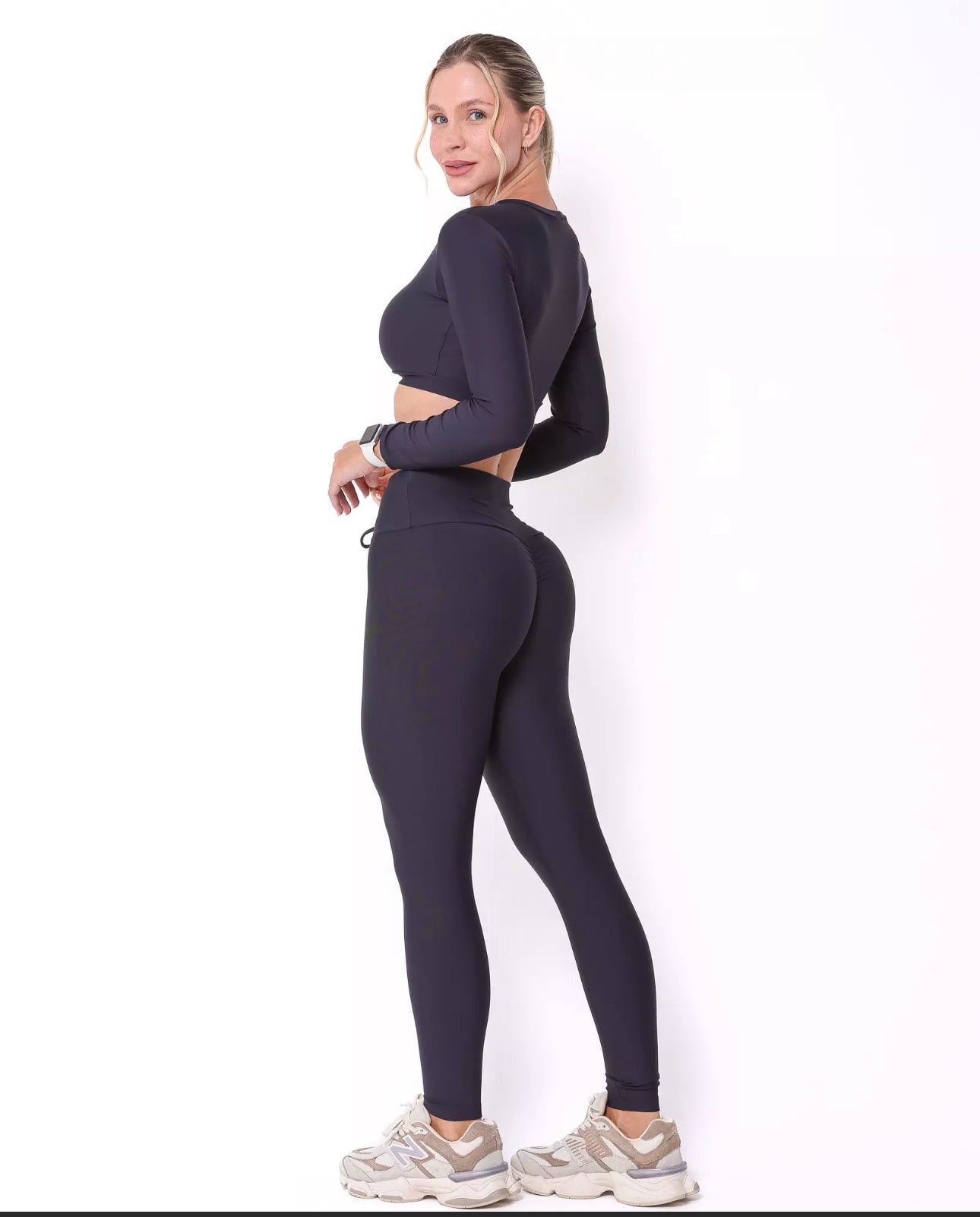 Black Light Scrunch Set + Maria Crop Top