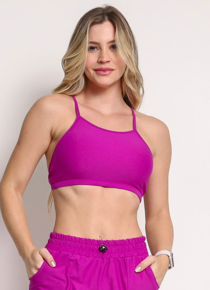 Paula Fúcsia Sports Bra