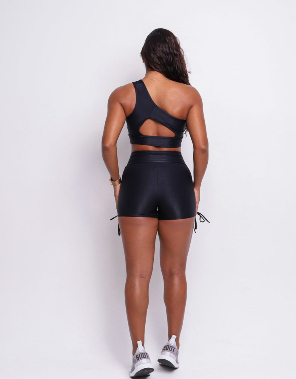 Cindy Black Cross Shorts