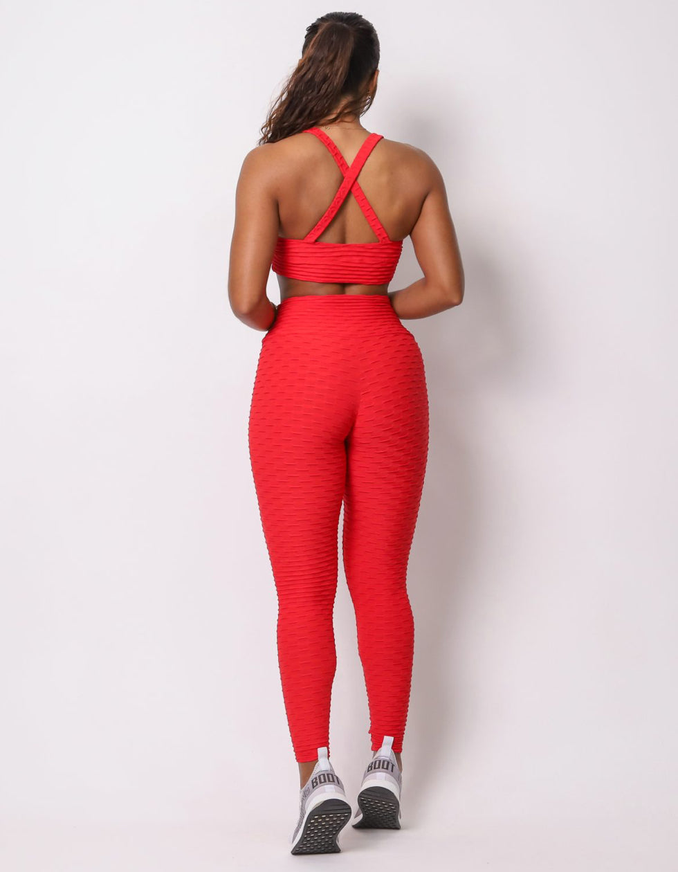 Lily Red Waves Textured Legging