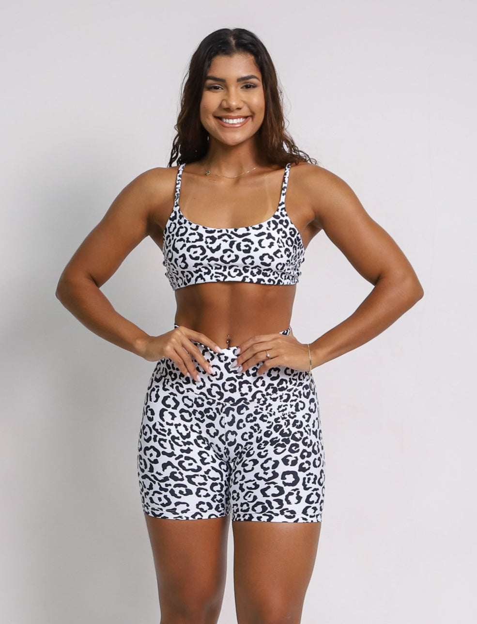 Jasmine White Biker Shorts