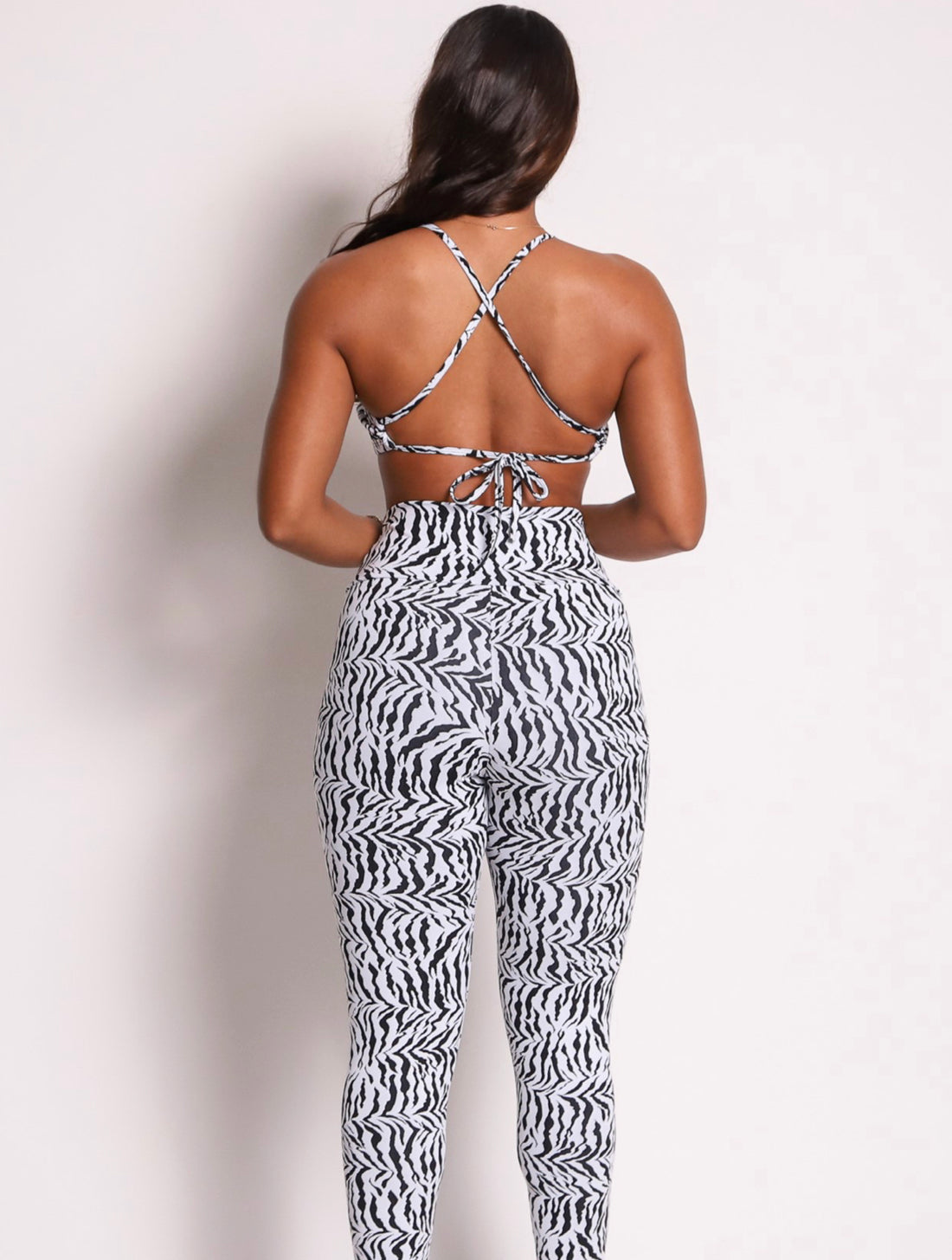 Tiger White Leggings