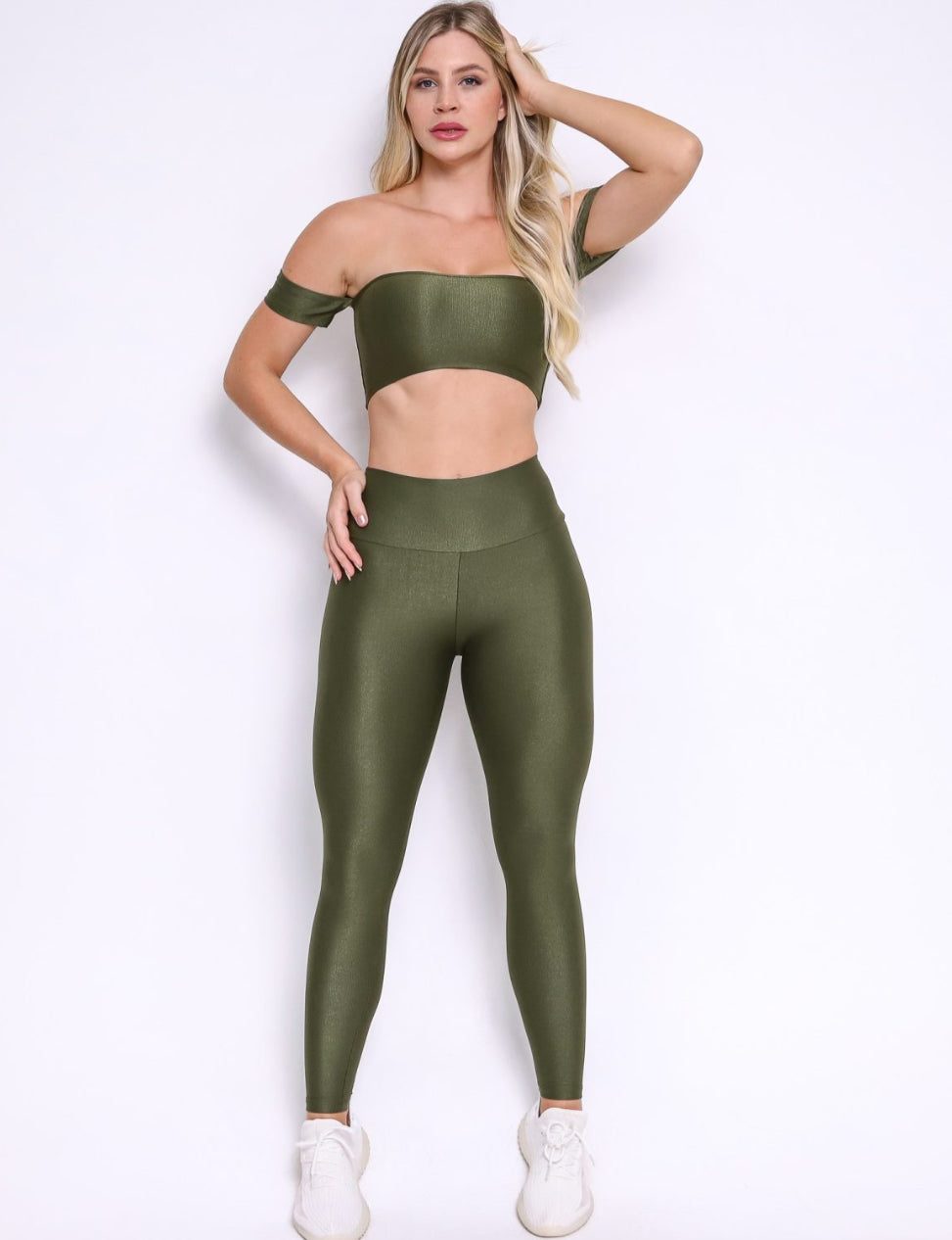 Cindy Army Green Leggings