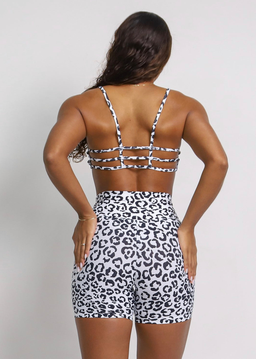 Fit White Print Shorts