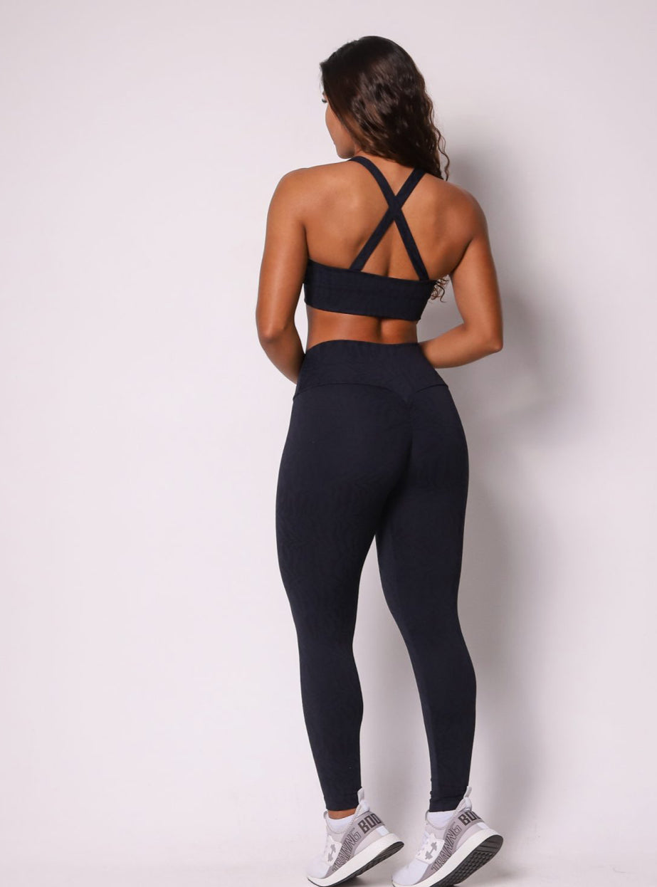 Black Tiger Scrunch Leggings