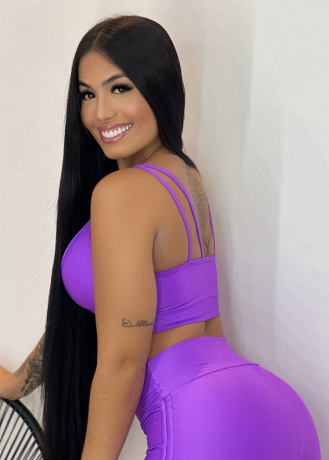 Cindy Vivi Purple Sports Bra