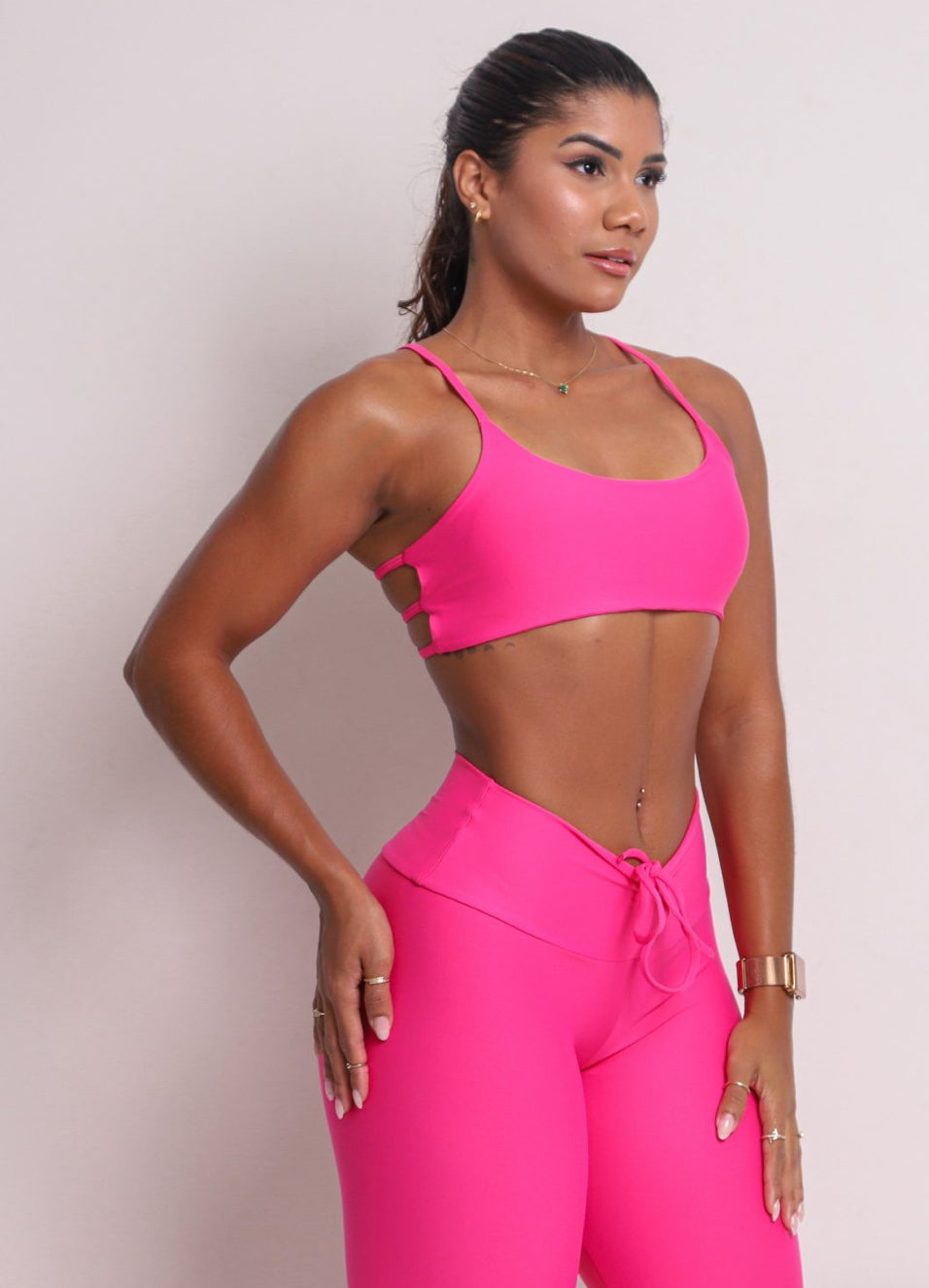Allison Pink Jubilee Scrunch Leggings