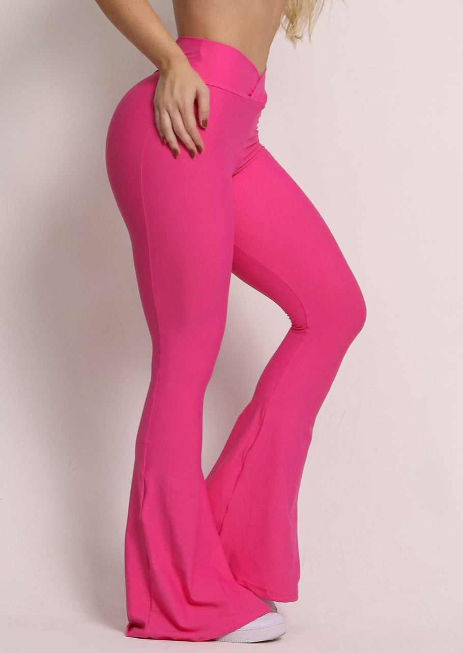 Pink Flare Leggings