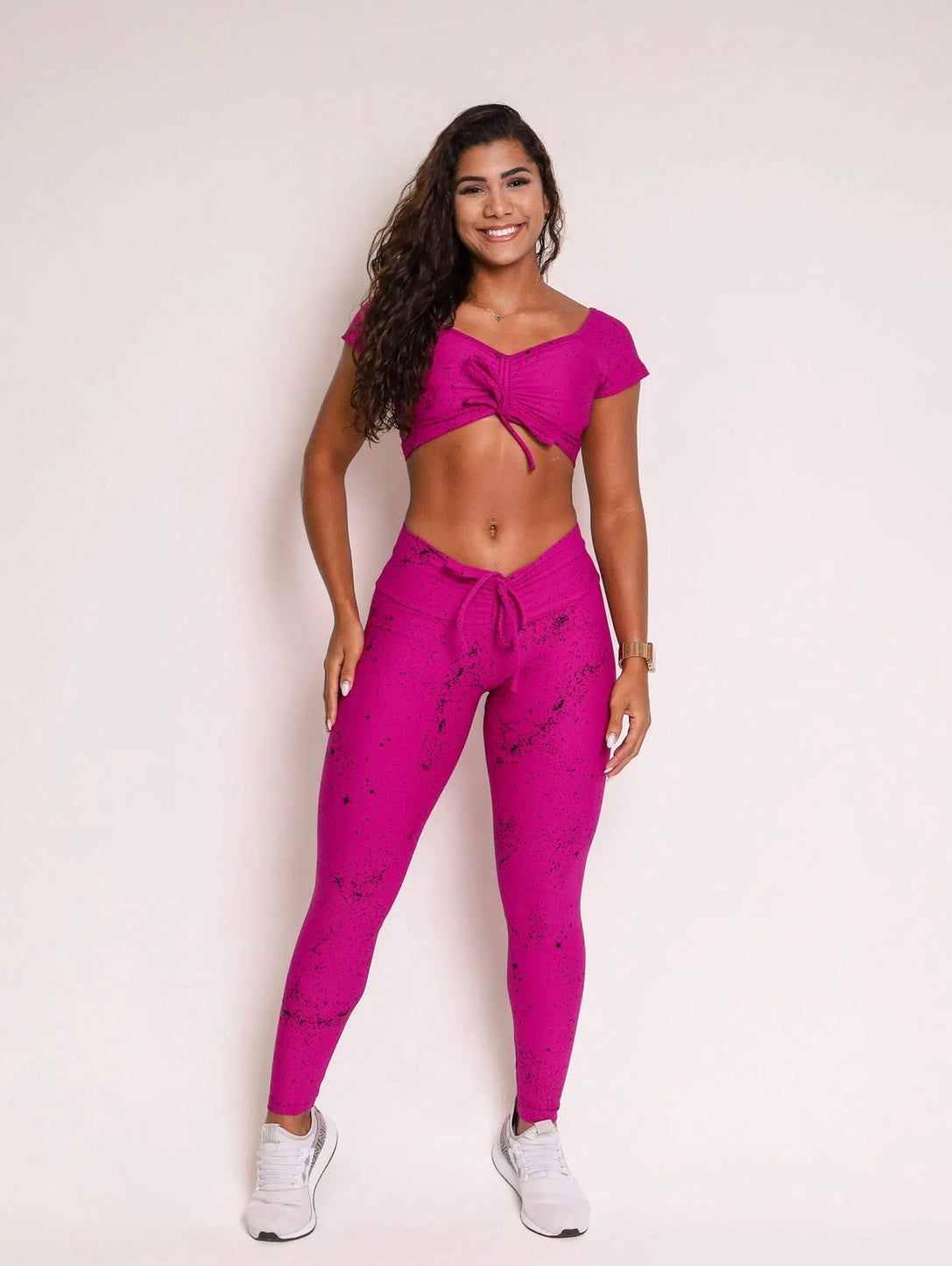 Amanda Fúcsia Scrunch Leggings