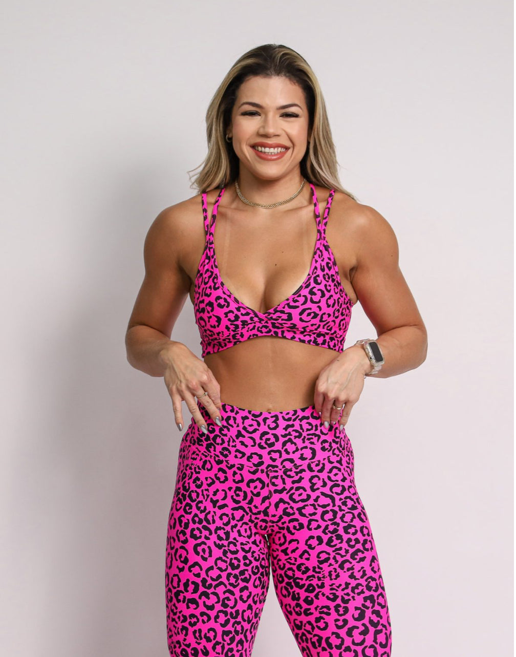 Andressa Pink Cheetah Leggings