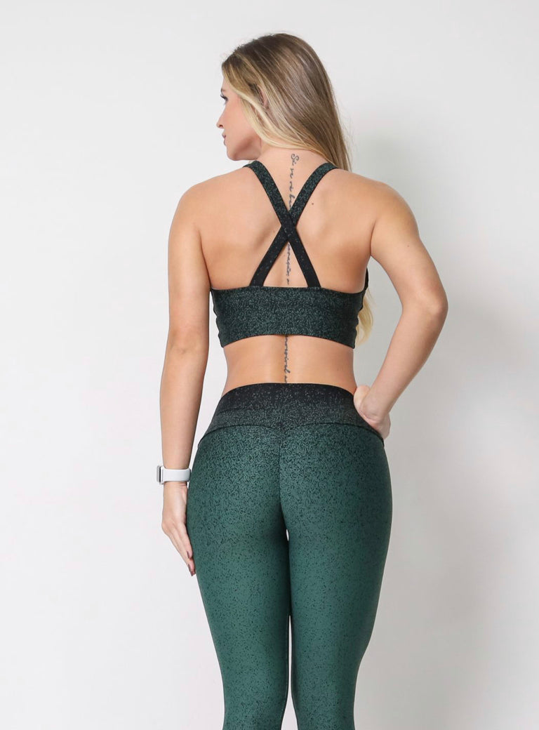 Rafaela Army Green Sports Bra