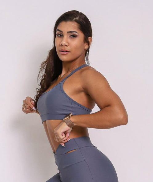 Lu Grey Sports Bra