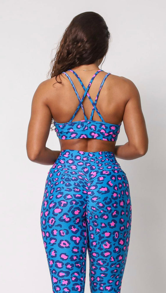 Lu Blue Savanna Sports Bra