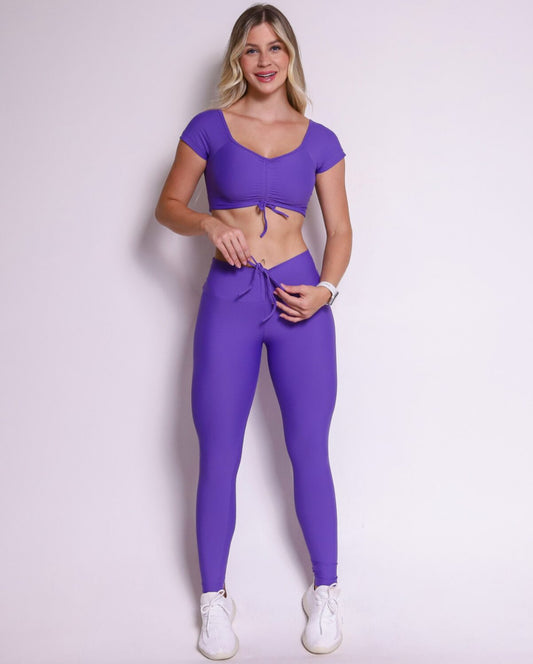 Bella Dark Purple Crop top