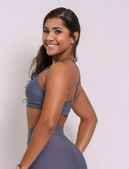 Lu Grey Sports Bra