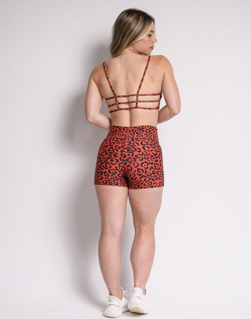Brown Cheetah Pockets Shorts