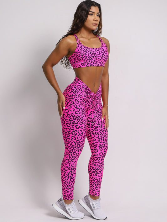 Andressa Pink Scrunch Leggings