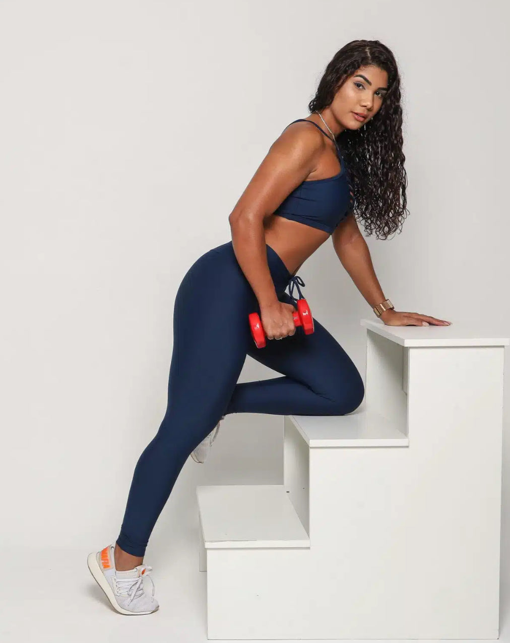 Allison Navy Scrunch Leggings