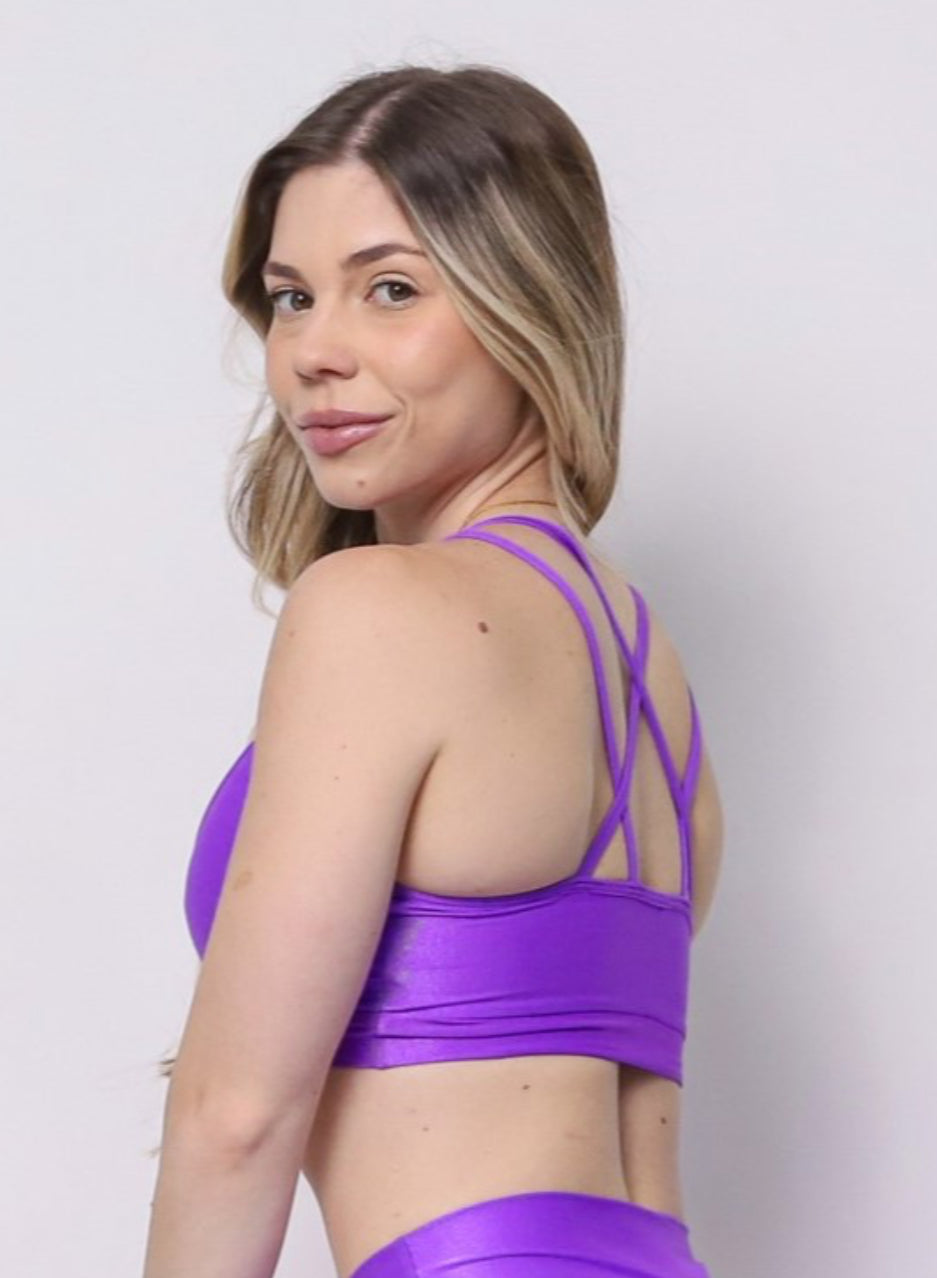 Cindy Vivi Purple Sports Bra