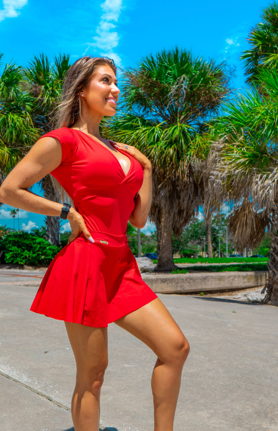 Red Sleeve Dress