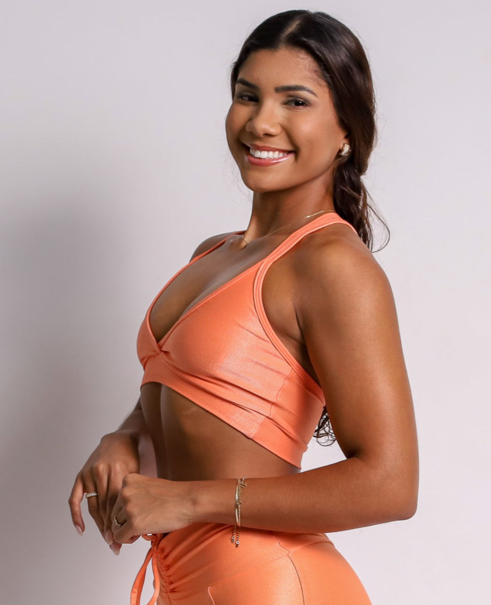 Cindy Vivi Orange Sports Bra