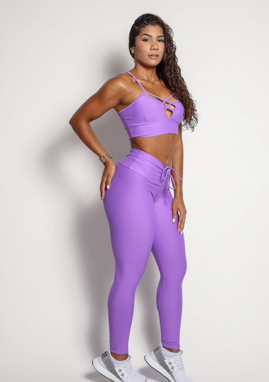 Allison Lilac Scrunch Leggings