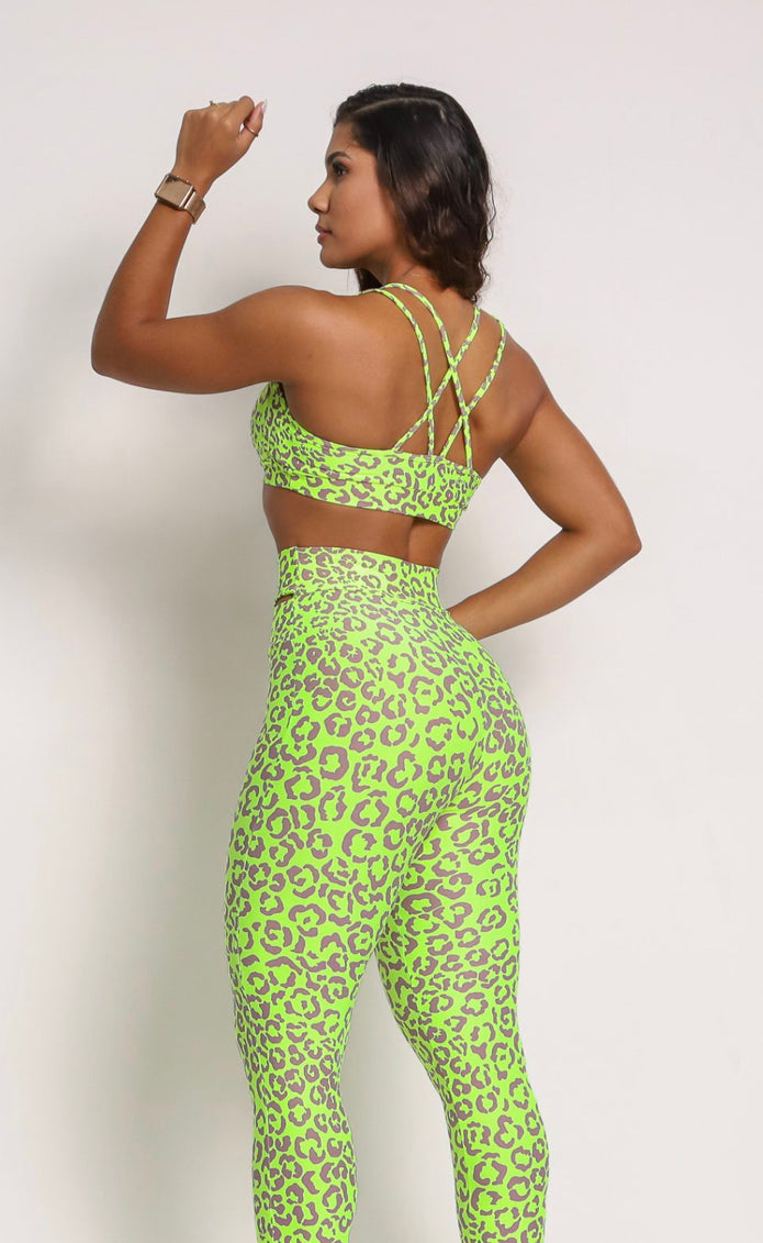 Lu Neon Cheetah Sports Bra