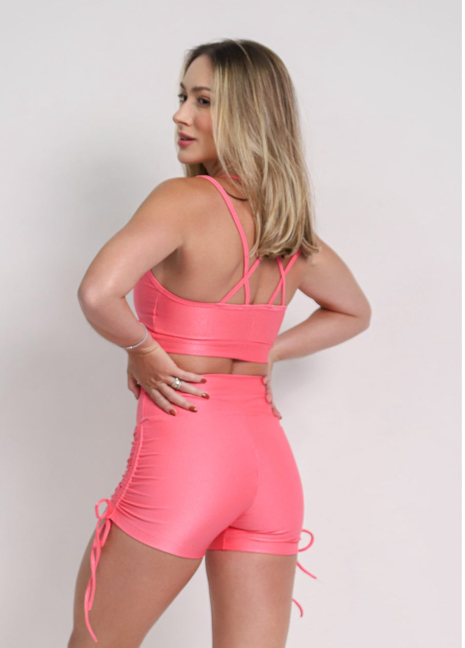 Cindy Pink Lemonade Cross Shorts